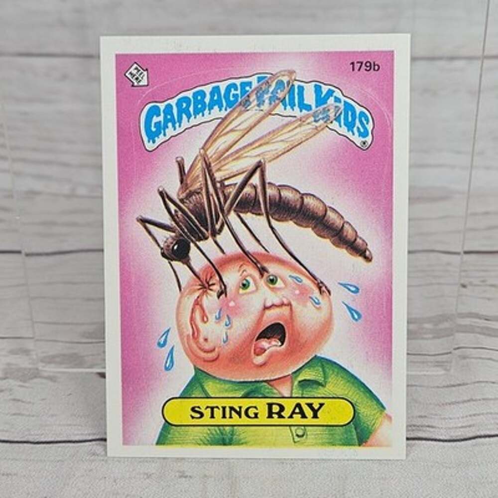 ERROR 1986 Garbage Pail Kids Sting Ray Topps 179b Peelable Sticker